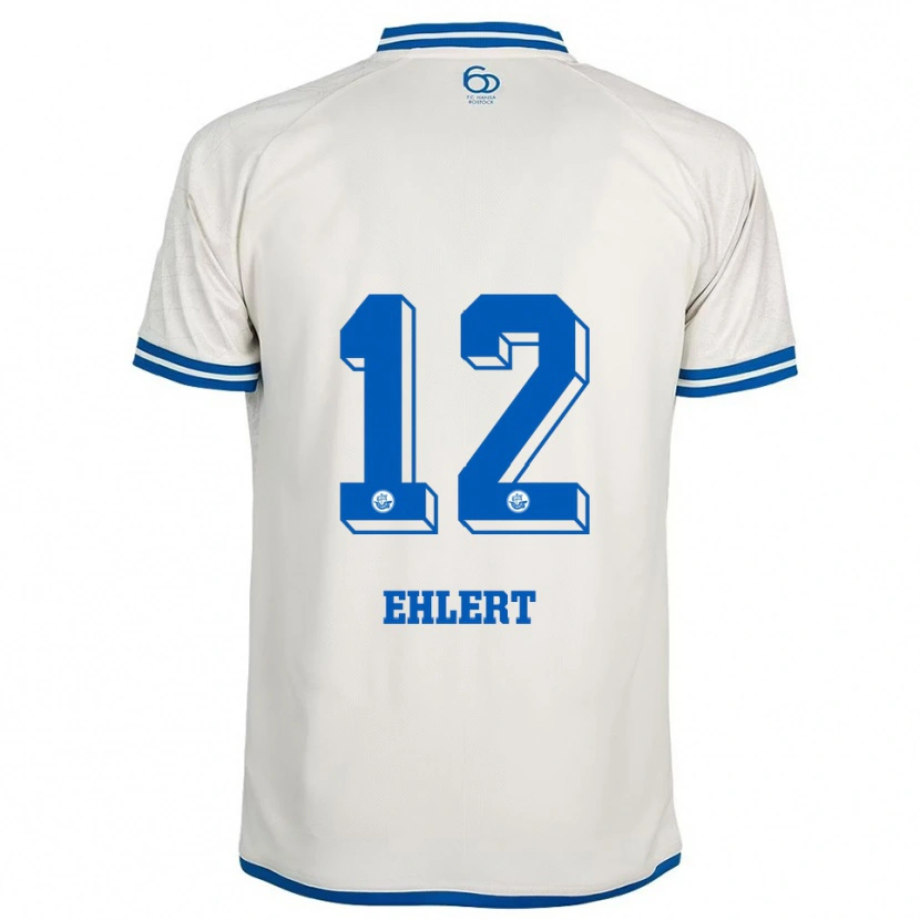 Danxen Women Jonas Ehlert #12 White Blue Away Jersey 2025/26 T-Shirt