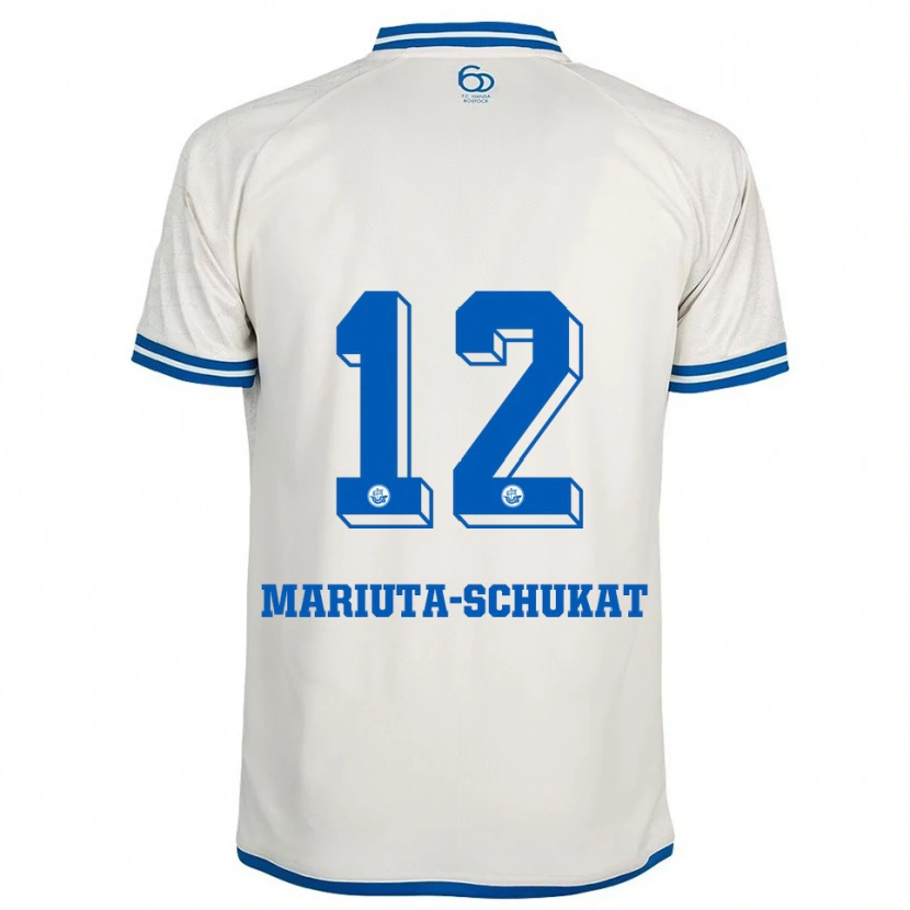 Danxen Women Lara Mariuta-Schukat #12 White Blue Away Jersey 2025/26 T-Shirt