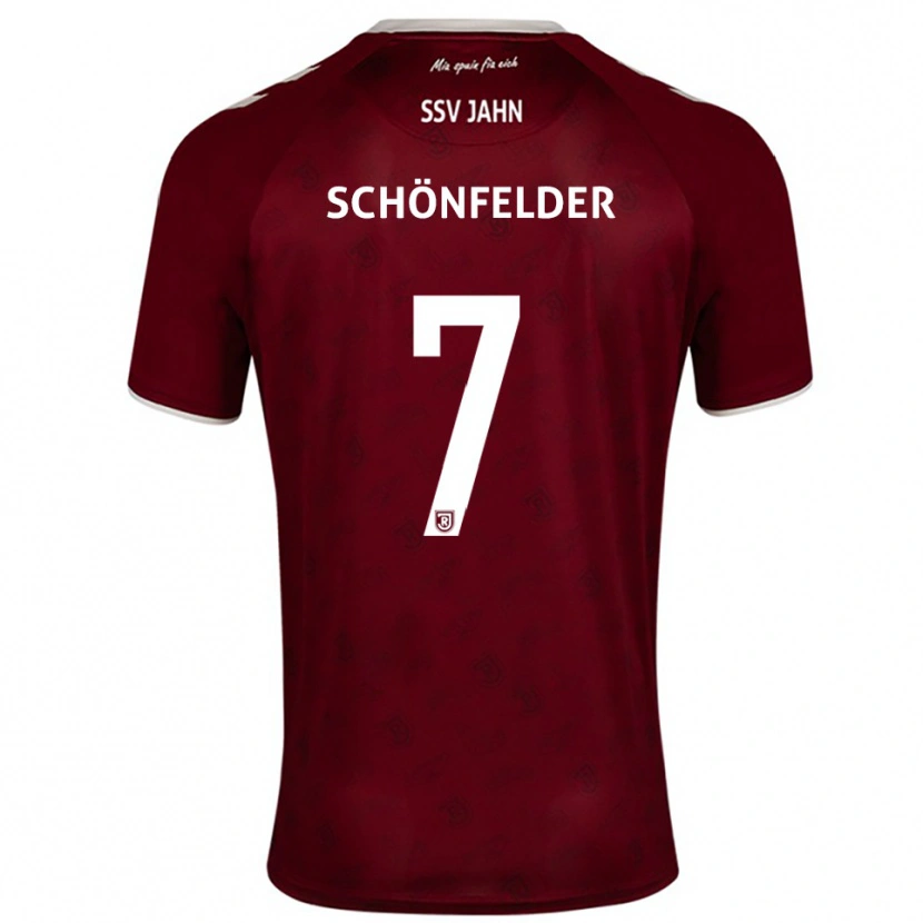 Danxen Women Oscar Schönfelder #7 Burgundy White Away Jersey 2025/26 T-Shirt