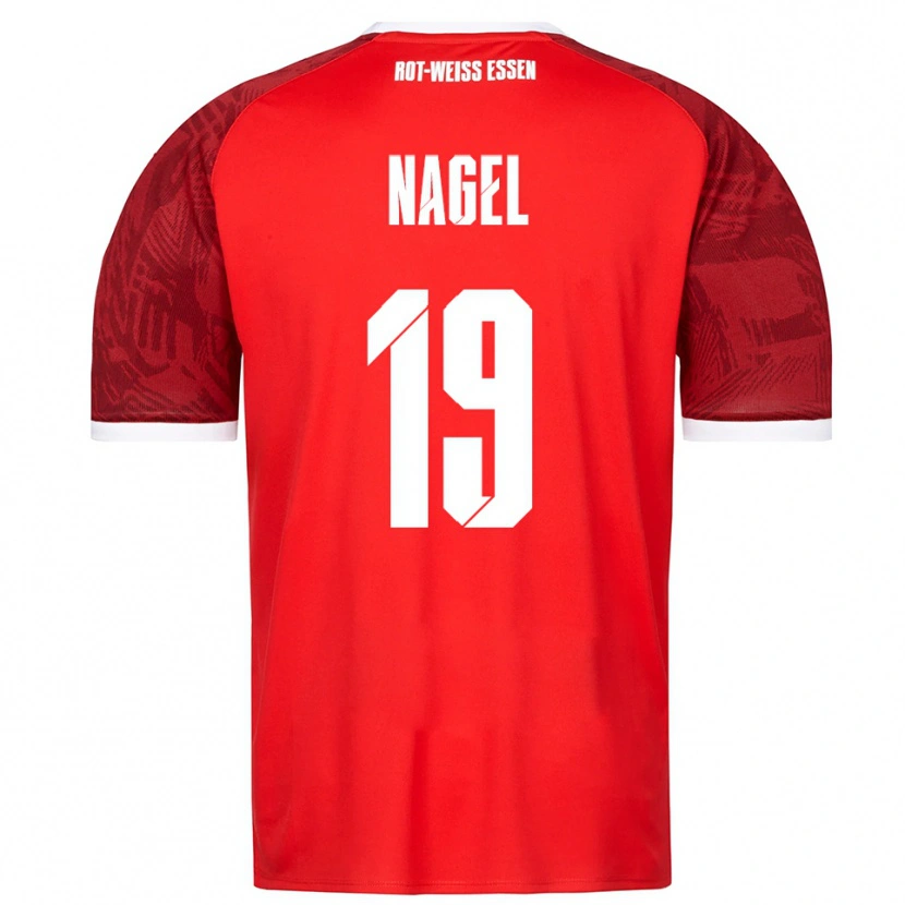 Danxen Women Kjell-Luan Nagel #19 Red Burgundy White Away Jersey 2025/26 T-Shirt