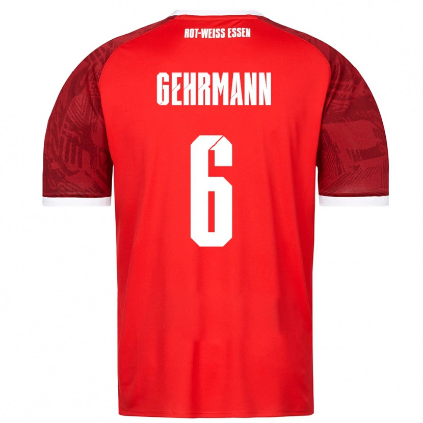 Danxen Women Fabian Gehrmann #6 Red Burgundy White Away Jersey 2025/26 T-Shirt