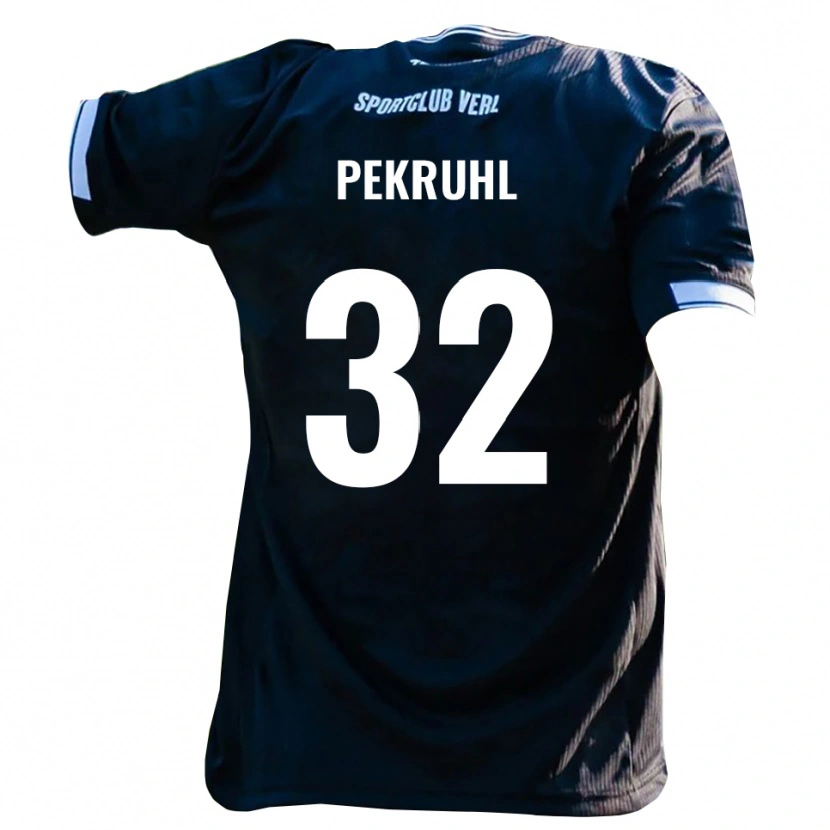 Danxen Women Fabian Pekruhl #32 Black White Away Jersey 2025/26 T-Shirt