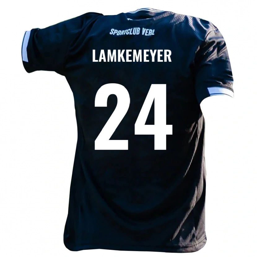 Danxen Women Moritz Lamkemeyer #24 Black White Away Jersey 2025/26 T-Shirt