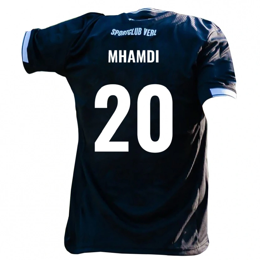 Danxen Women Oualid Mhamdi #20 Black White Away Jersey 2025/26 T-Shirt