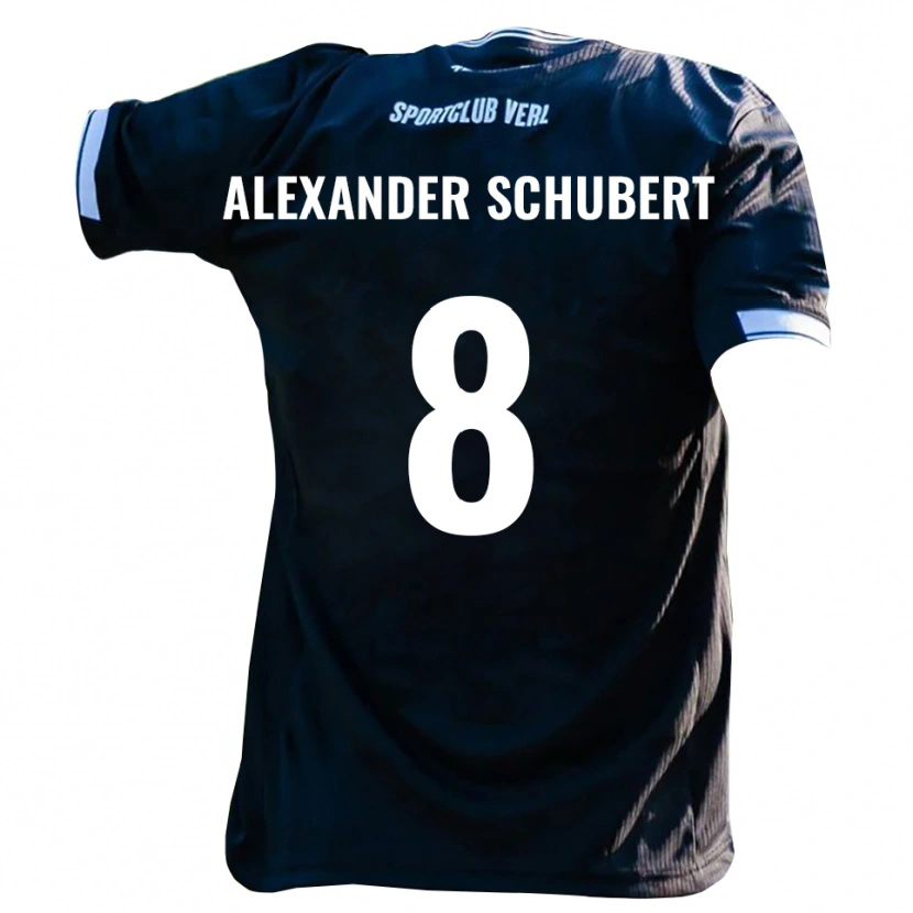 Danxen Women Tristan Alexander Schubert #8 Black White Away Jersey 2025/26 T-Shirt