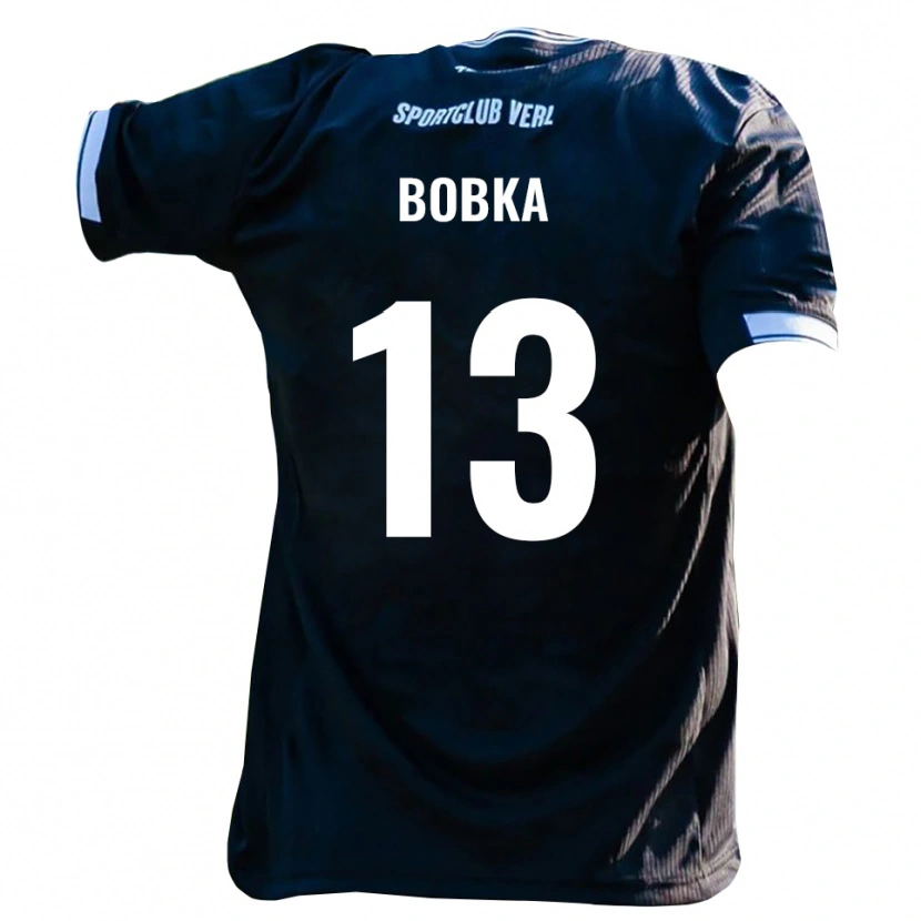 Danxen Women Matti Bobka #13 Black White Away Jersey 2025/26 T-Shirt