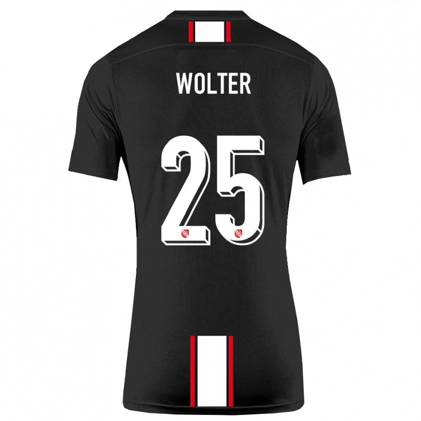 Danxen Women Fynn Wolter #25 Black White Away Jersey 2025/26 T-Shirt