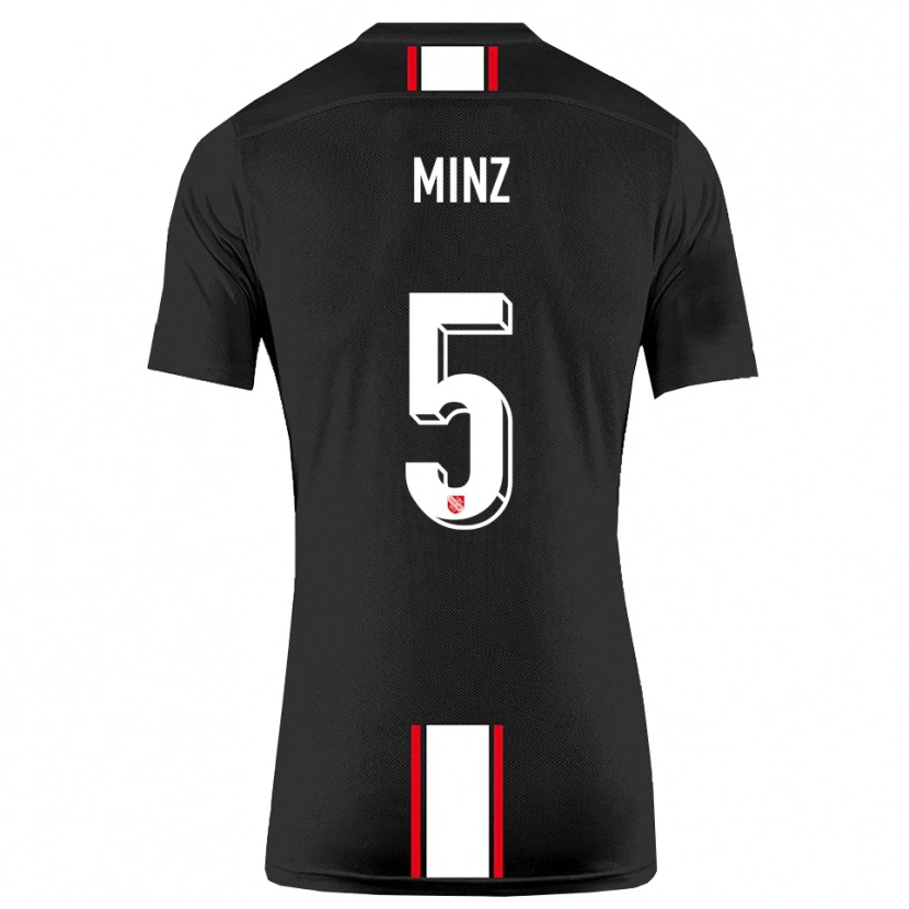 Danxen Women Dominic Minz #5 Black White Away Jersey 2025/26 T-Shirt