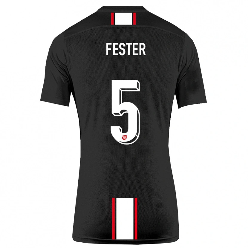 Danxen Women Luka Fester #5 Black White Away Jersey 2025/26 T-Shirt