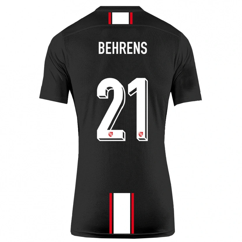 Danxen Women Irichad Behrens #21 Black White Away Jersey 2025/26 T-Shirt