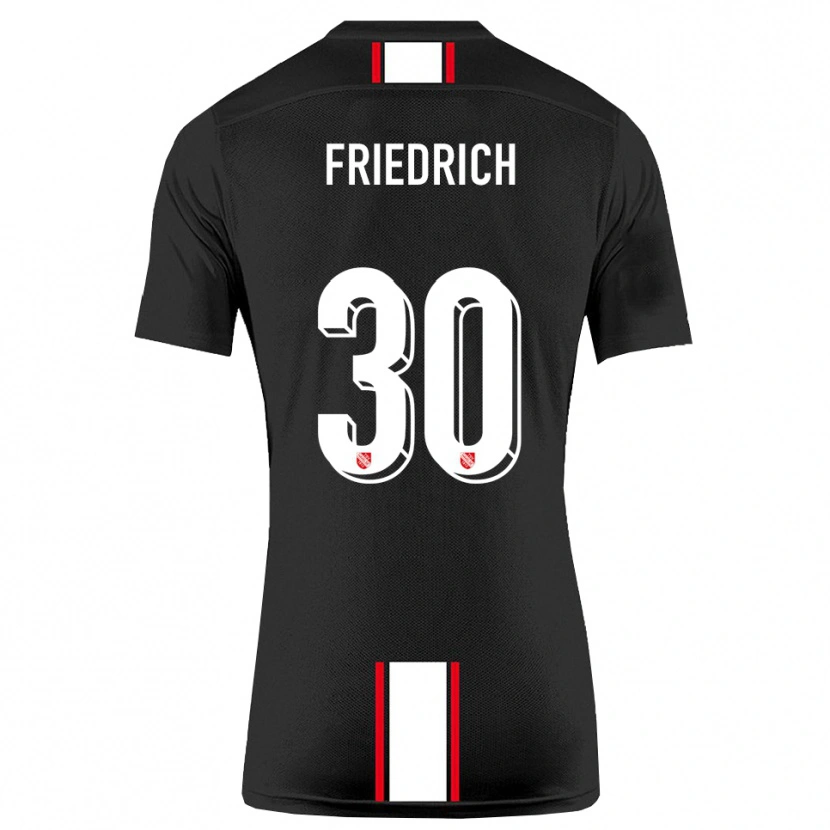 Danxen Women Timo Friedrich #30 Black White Away Jersey 2025/26 T-Shirt