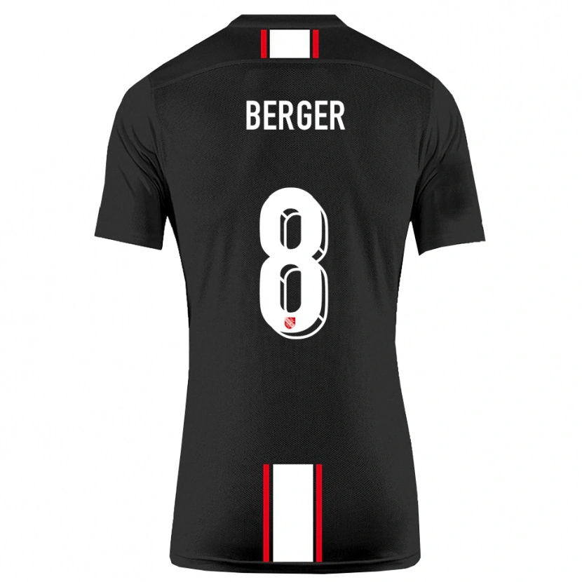 Danxen Women Johann Berger #8 Black White Away Jersey 2025/26 T-Shirt
