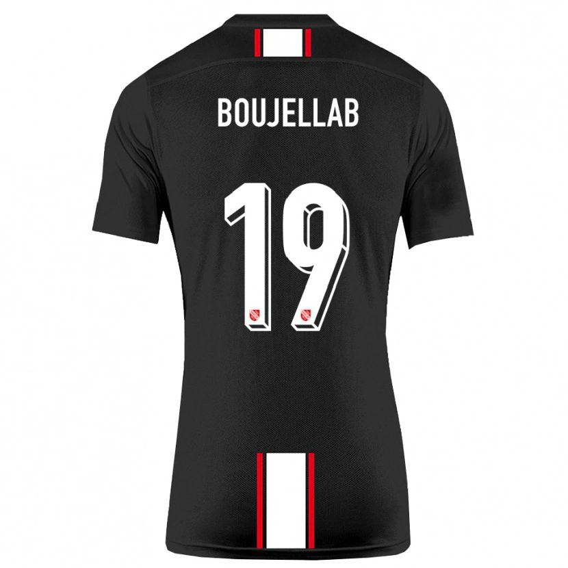 Danxen Women Nassim Boujellab #19 Black White Away Jersey 2025/26 T-Shirt