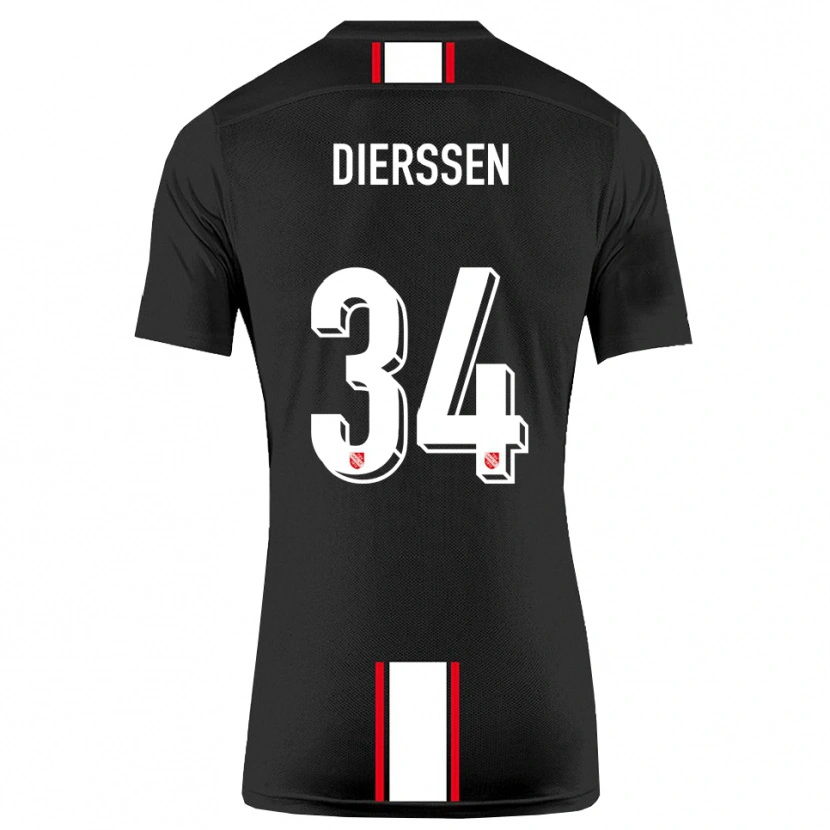 Danxen Women Tim Dierßen #34 Black White Away Jersey 2025/26 T-Shirt
