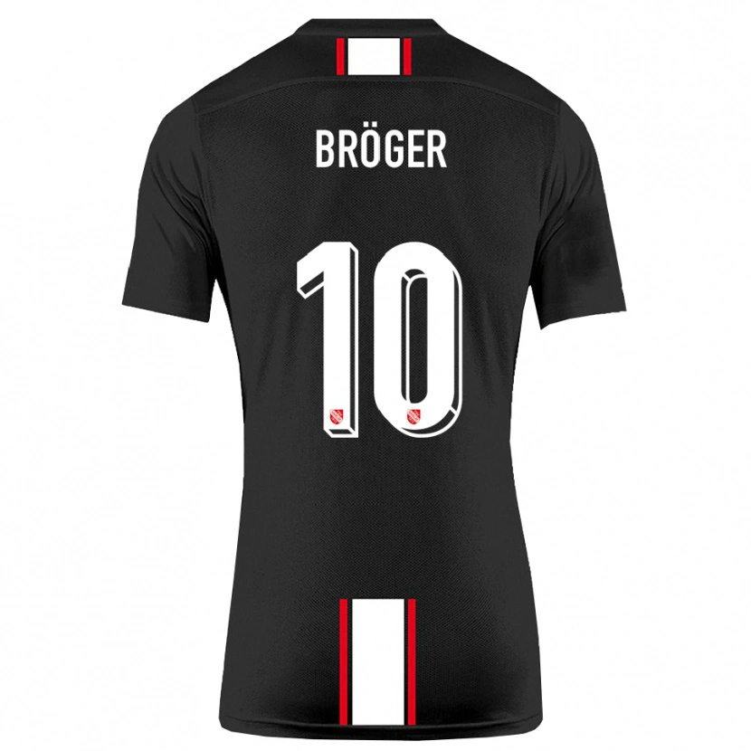 Danxen Women Linus Bröger #10 Black White Away Jersey 2025/26 T-Shirt