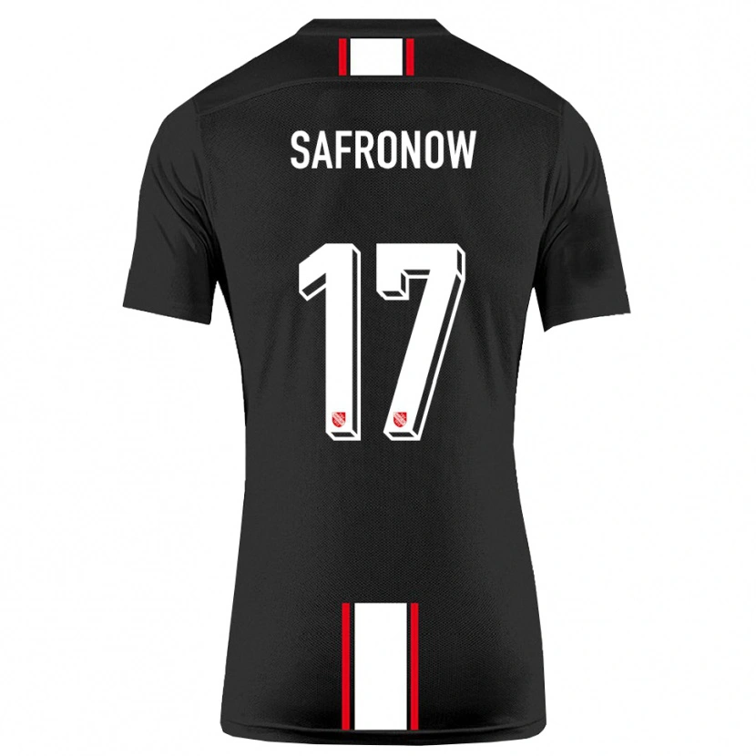Danxen Women Maxim Safronow #17 Black White Away Jersey 2025/26 T-Shirt