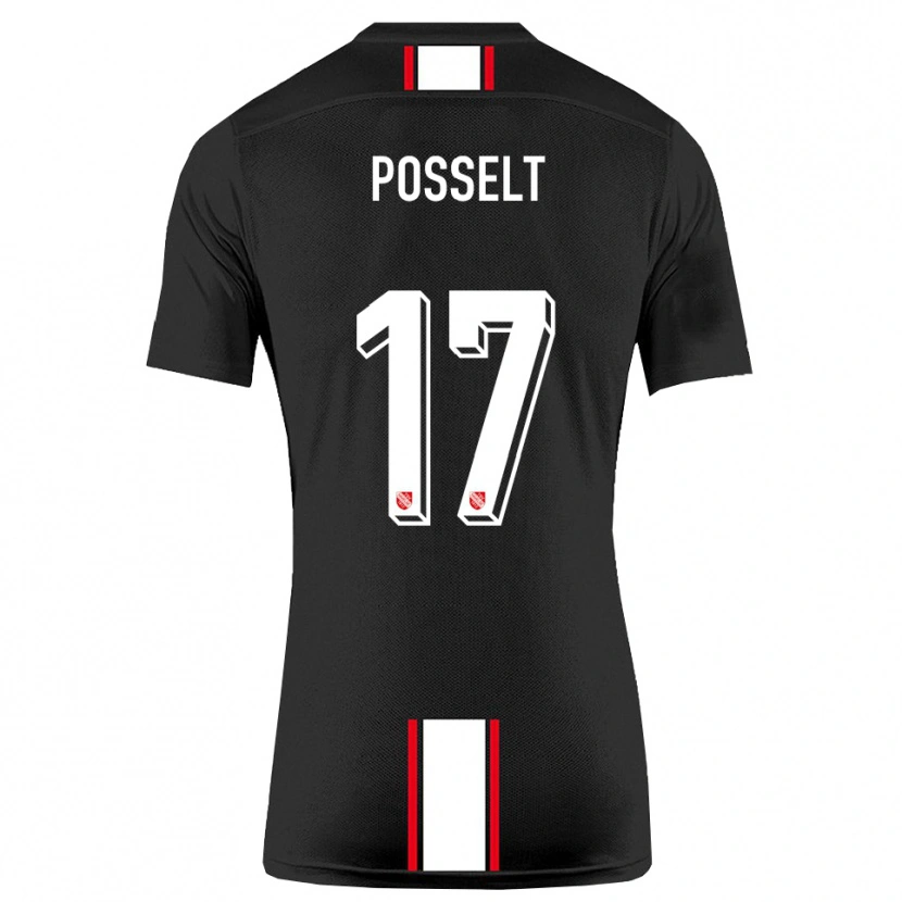 Danxen Women John Posselt #17 Black White Away Jersey 2025/26 T-Shirt