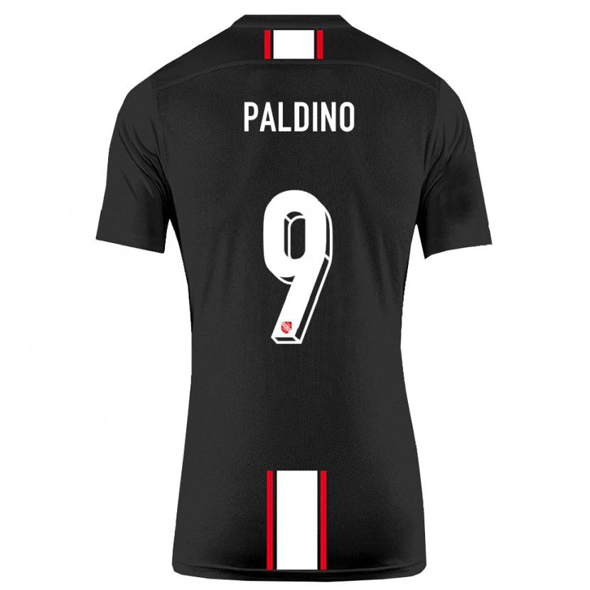 Danxen Women Lorenzo Paldino #9 Black White Away Jersey 2025/26 T-Shirt