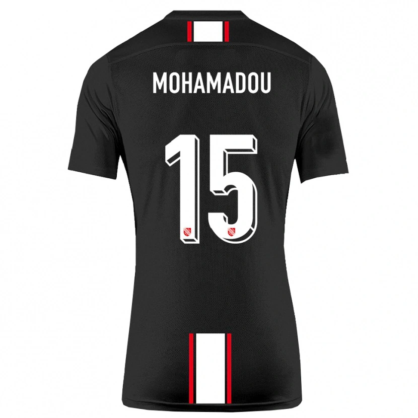 Danxen Women Akram-Dine Mohamadou #15 Black White Away Jersey 2025/26 T-Shirt