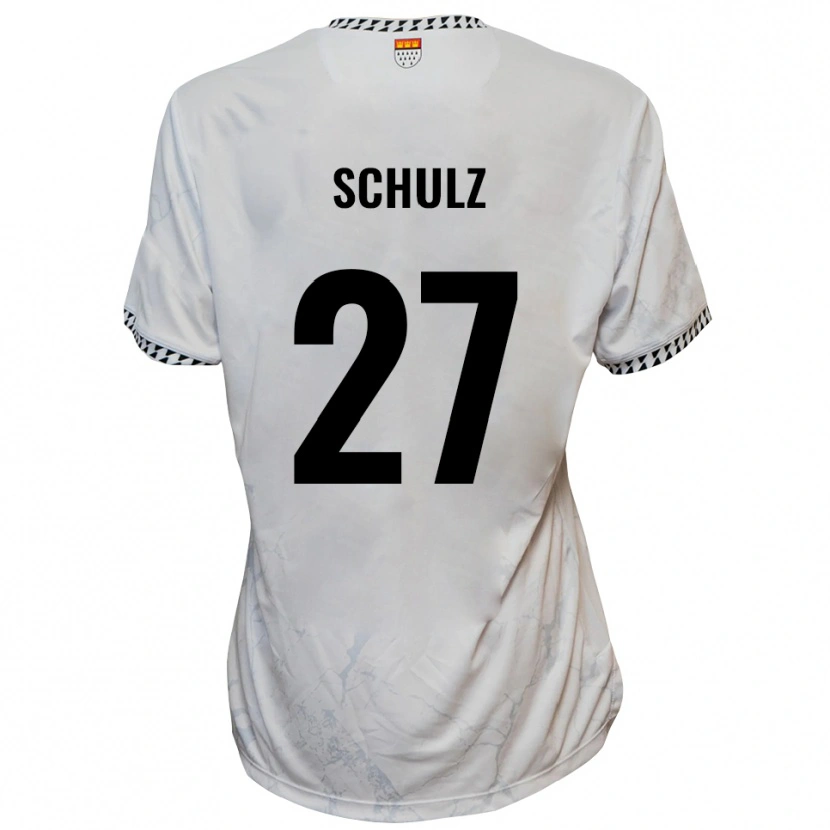 Danxen Women Arne Schulz #27 White Black Away Jersey 2025/26 T-Shirt