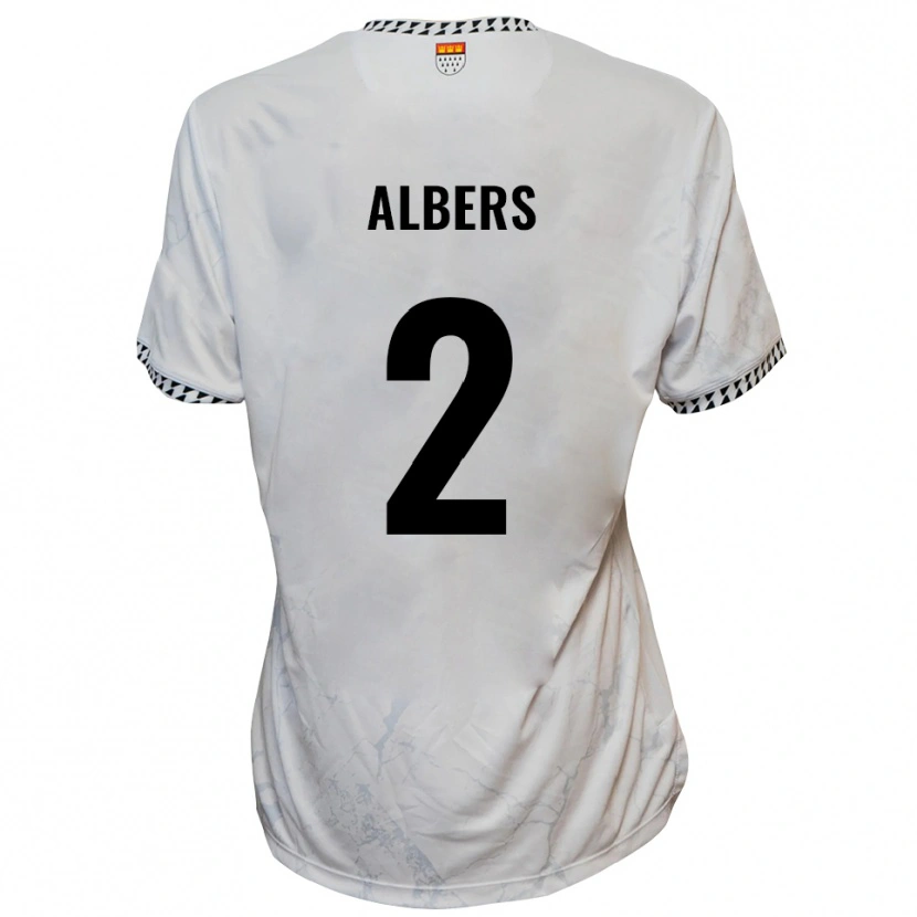 Danxen Women Felix Albers #2 White Black Away Jersey 2025/26 T-Shirt