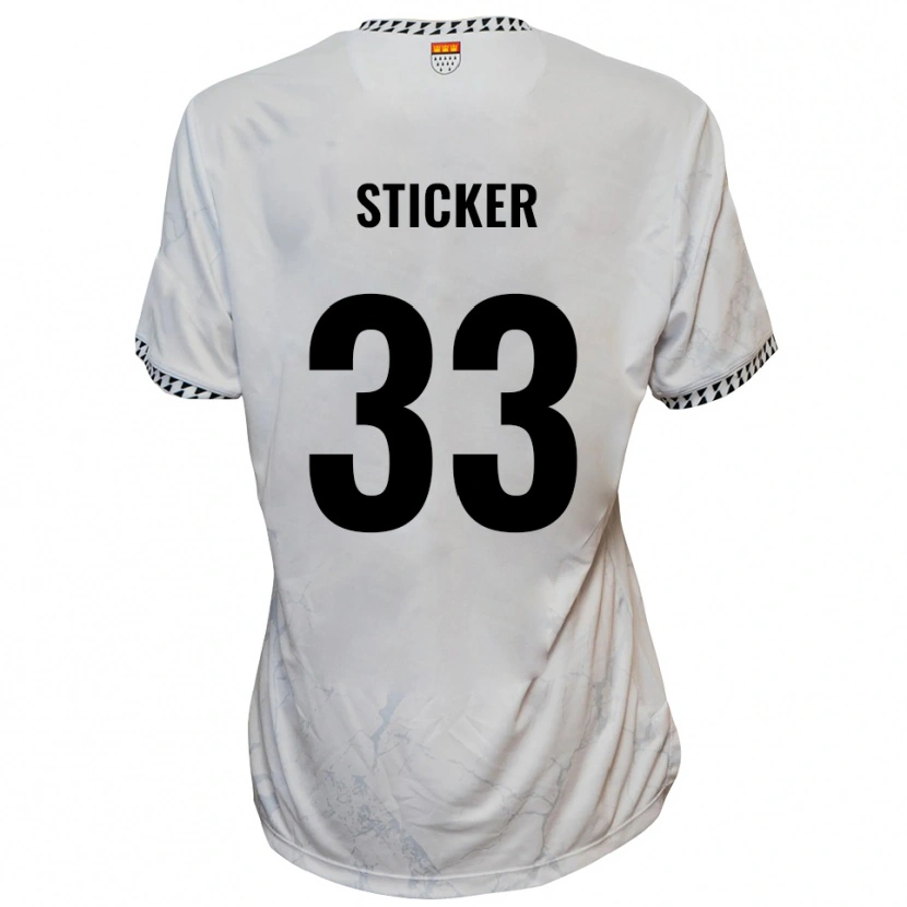 Danxen Women Jonah Sticker #33 White Black Away Jersey 2025/26 T-Shirt