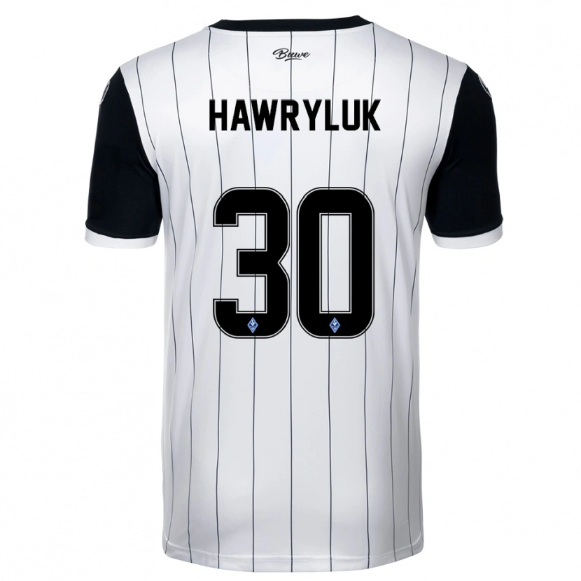 Danxen Women Lucien Hawryluk #30 White Black Away Jersey 2025/26 T-Shirt