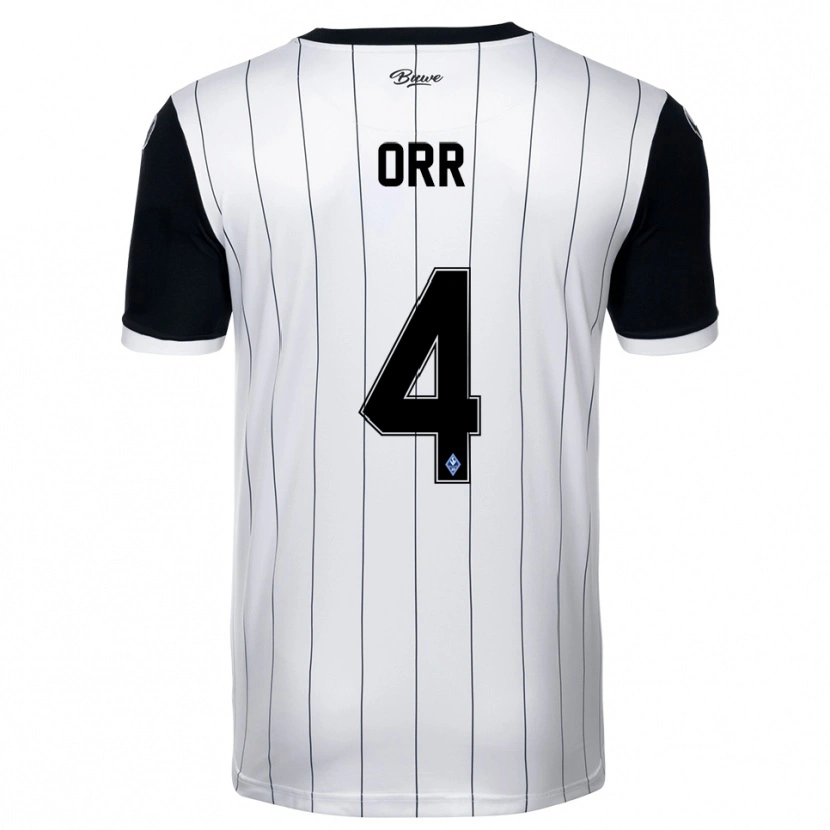 Danxen Women George Orr #4 White Black Away Jersey 2025/26 T-Shirt