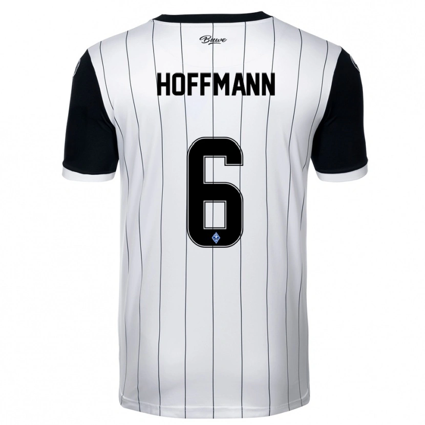 Danxen Women Niklas Hoffmann #6 White Black Away Jersey 2025/26 T-Shirt