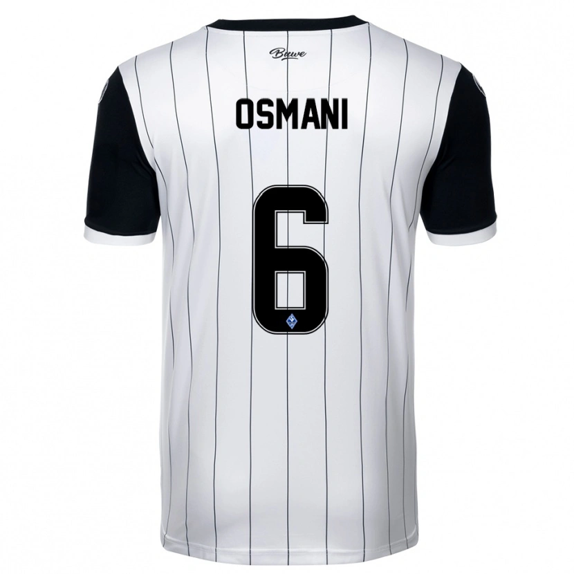 Danxen Women Samir Osmani #6 White Black Away Jersey 2025/26 T-Shirt