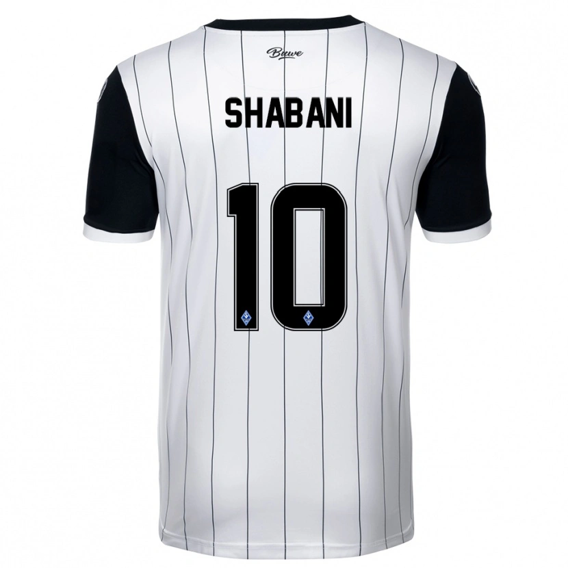 Danxen Women David Shabani #10 White Black Away Jersey 2025/26 T-Shirt