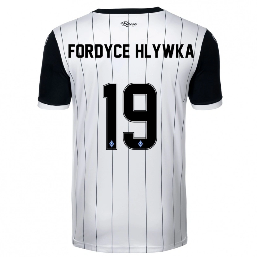 Danxen Women Roen Fordyce Hlywka #19 White Black Away Jersey 2025/26 T-Shirt