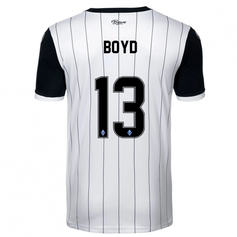 Danxen Women Terrence Boyd #13 White Black Away Jersey 2025/26 T-Shirt