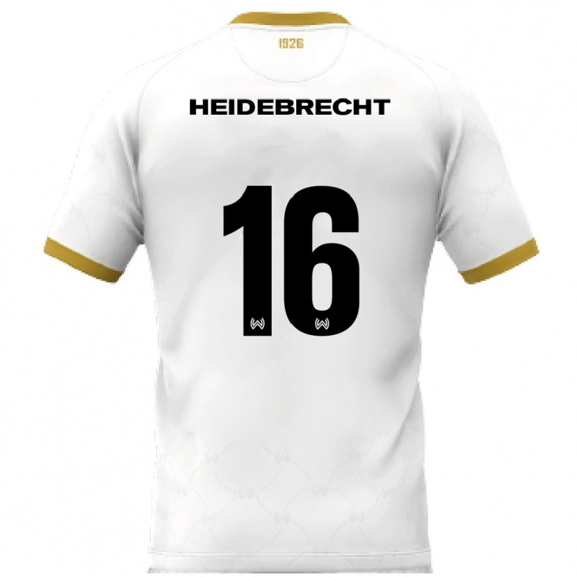 Danxen Women Elias Heidebrecht #16 White Gold Away Jersey 2025/26 T-Shirt
