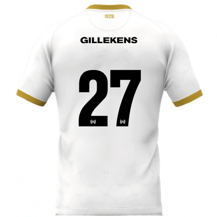 Danxen Women Jordy Gillekens #27 White Gold Away Jersey 2025/26 T-Shirt