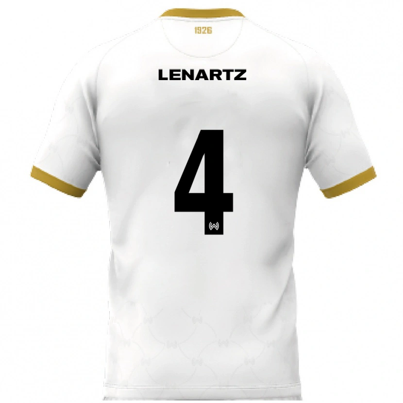 Danxen Women Oskar Lenartz #4 White Gold Away Jersey 2025/26 T-Shirt