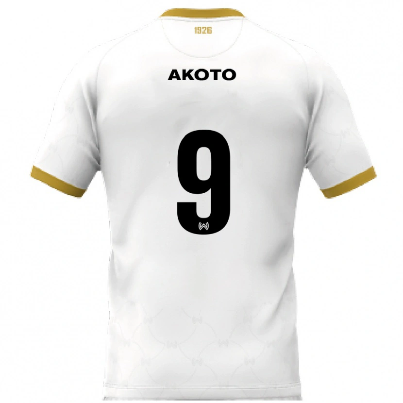 Danxen Women Theophilus Akoto #9 White Gold Away Jersey 2025/26 T-Shirt