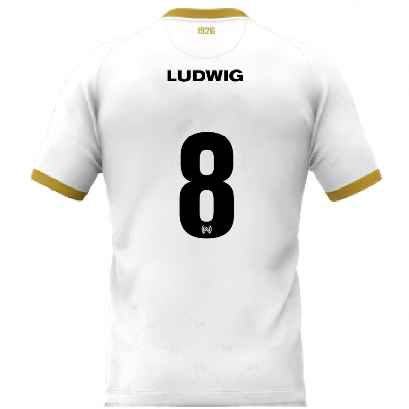 Danxen Women Milan Ludwig #8 White Gold Away Jersey 2025/26 T-Shirt