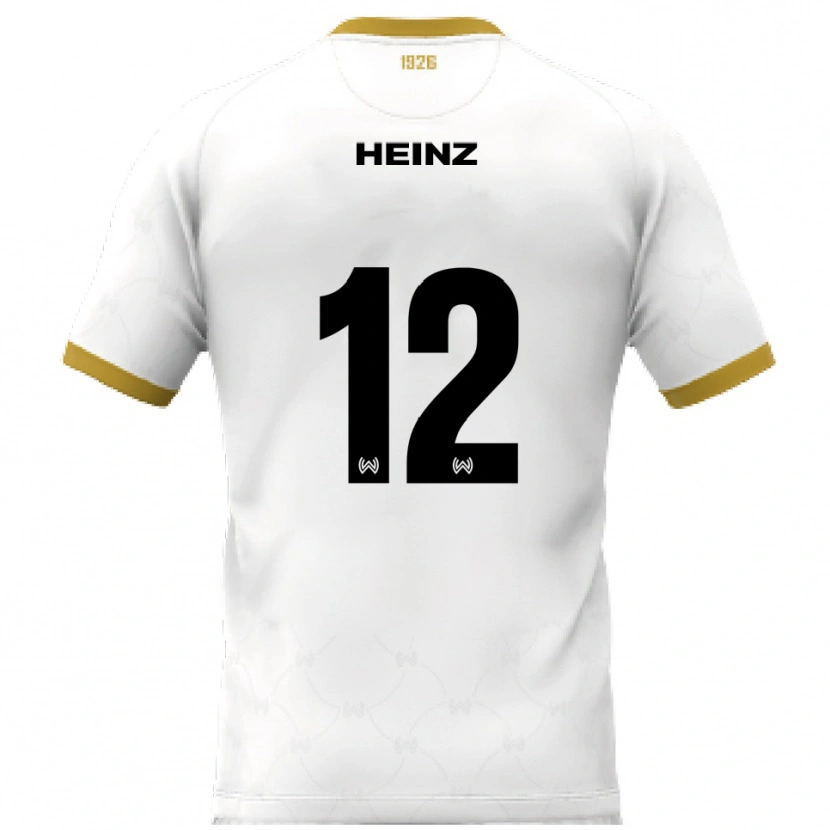 Danxen Women Lewin Heinz #12 White Gold Away Jersey 2025/26 T-Shirt