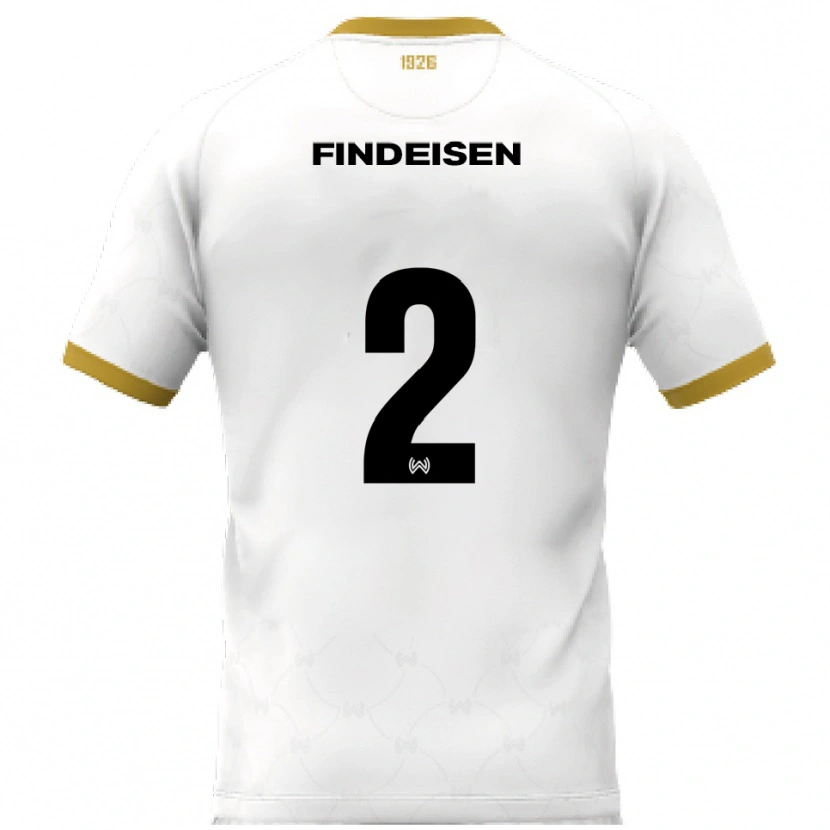 Danxen Women Edwin Findeisen #2 White Gold Away Jersey 2025/26 T-Shirt