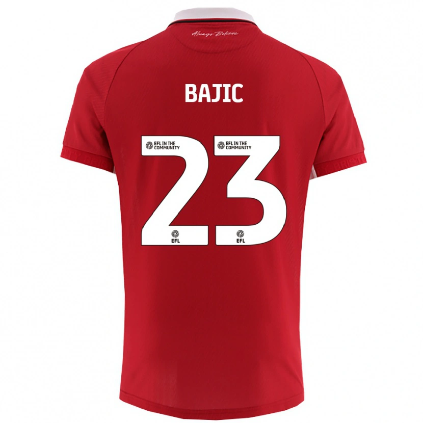 Danxen Kid Stefan Bajic #23 Red White Home Jersey 2025/26 T-Shirt