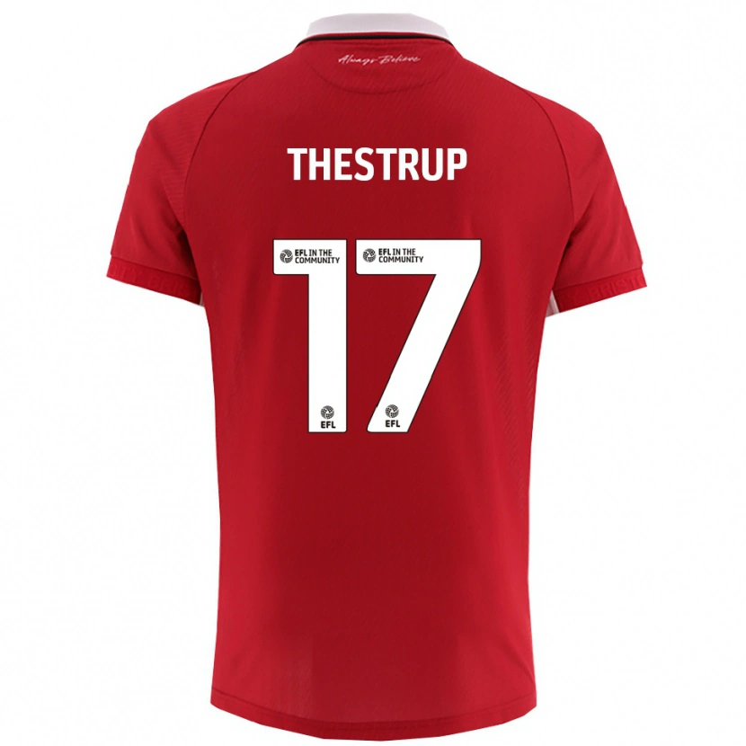 Danxen Kid Amalie Thestrup #17 Red White Home Jersey 2025/26 T-Shirt