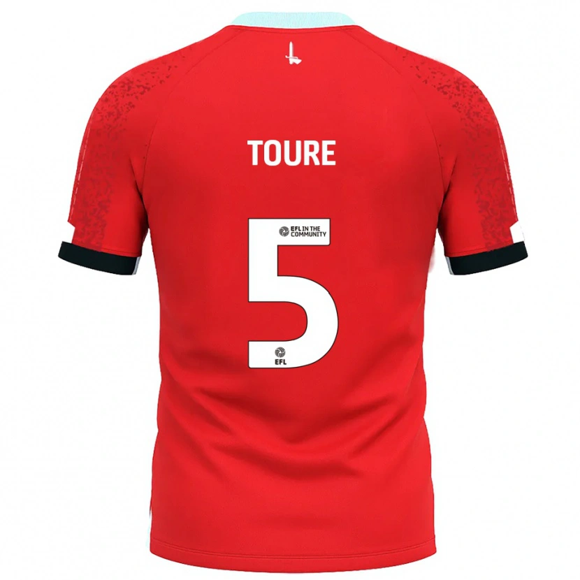 Danxen Kid Seydil Toure #5 Red White Home Jersey 2025/26 T-Shirt