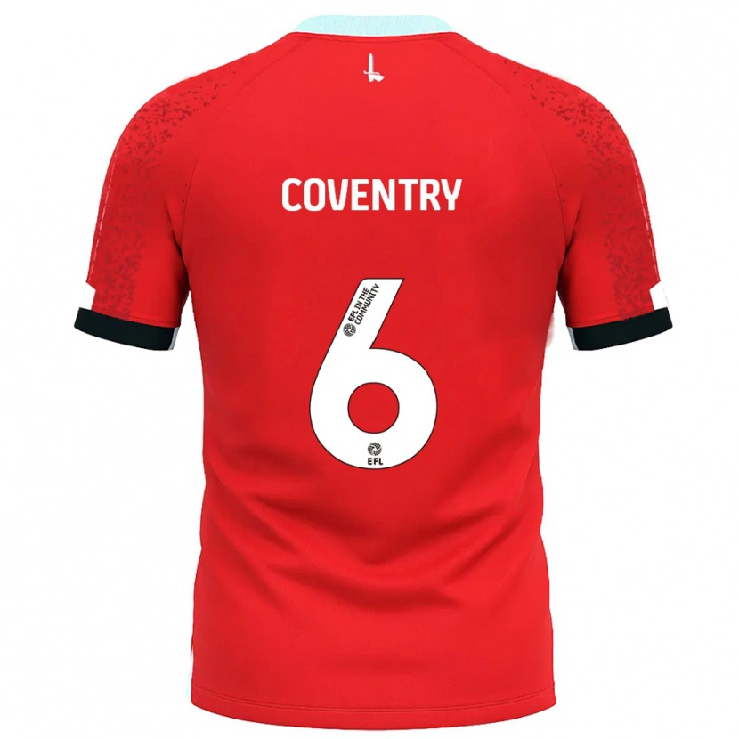Danxen Kid Conor Coventry #6 Red White Home Jersey 2025/26 T-Shirt