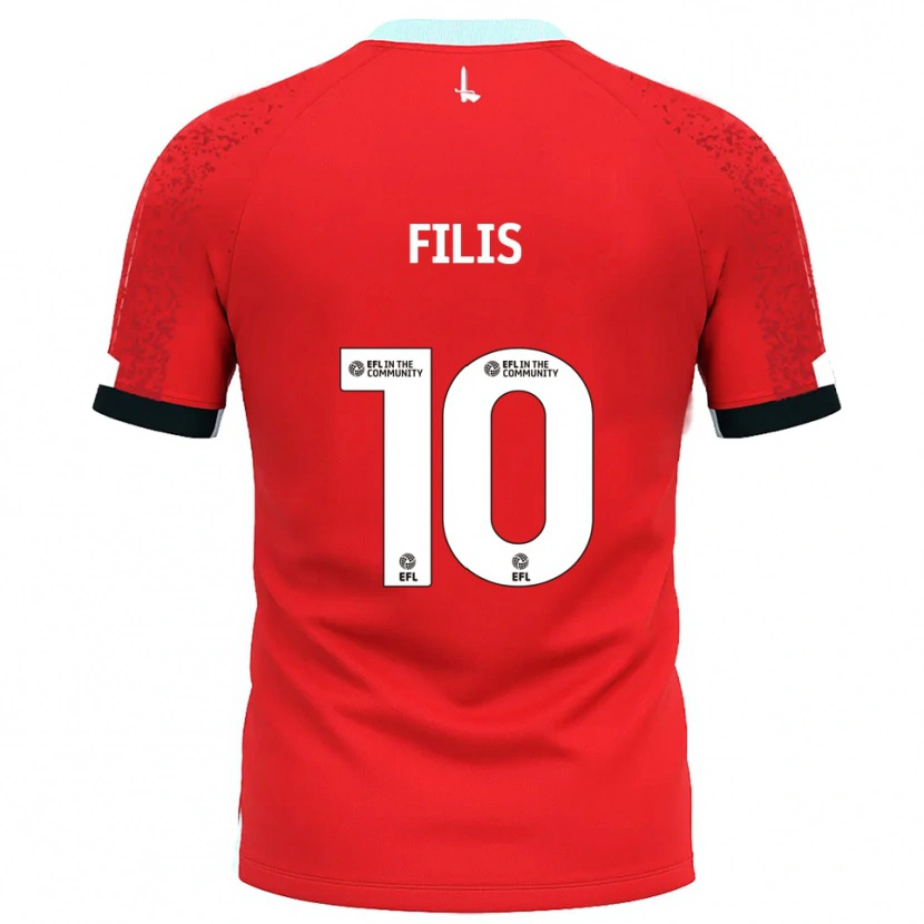 Danxen Kid Melisa Filis #10 Red White Home Jersey 2025/26 T-Shirt