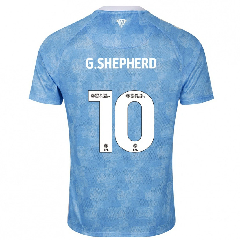 Danxen Kid George Shepherd #10 Sky Blue White Home Jersey 2025/26 T-Shirt