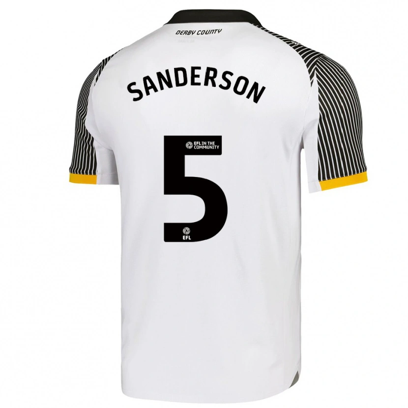 Danxen Kid Dion Sanderson #5 White Black Home Jersey 2025/26 T-Shirt