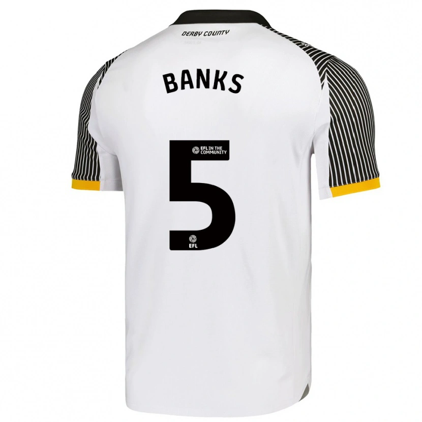 Danxen Kid Luke Banks #5 White Black Home Jersey 2025/26 T-Shirt