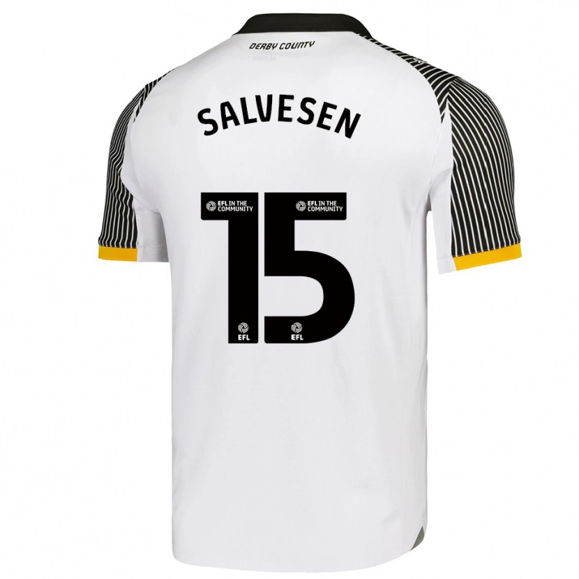 Danxen Kid Lars-Jørgen Salvesen #15 White Black Home Jersey 2025/26 T-Shirt