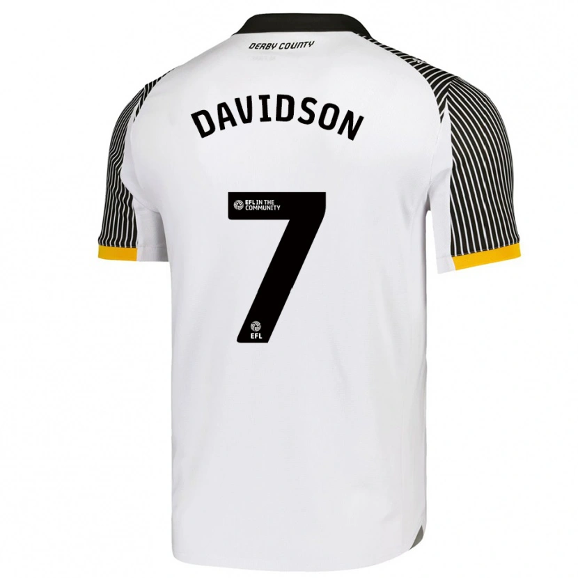 Danxen Kid Jayden Davidson #7 White Black Home Jersey 2025/26 T-Shirt